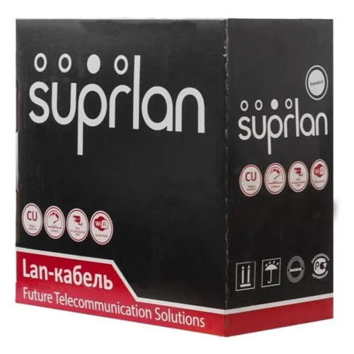 Кабель витая пара U/UTP кат.5E 4х2х24AWG solid Cu LSZH нг(А)-HF In. Standard (м) SUPRLAN 01-0320-1 - фото 2