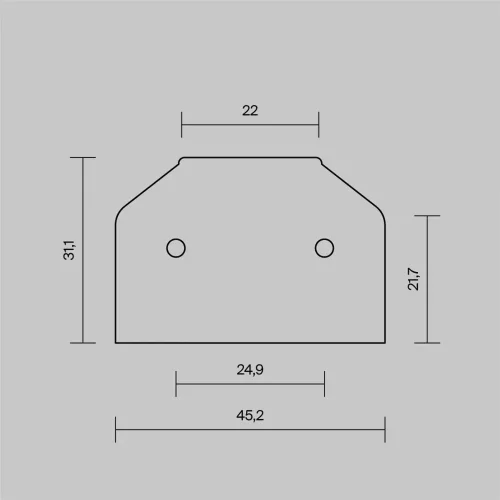 Заглушка торцевая к профилю, 2шт. (Серебро) TRA239MPEC-S - фото 6