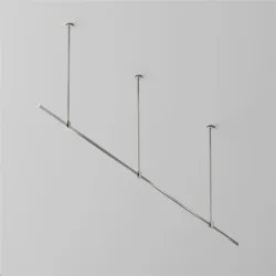 Готовая конструкция прямая на жестких подвесах Long H745мм без светильников и без блока питания, платина (Платина)