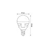 LED-G45 7W-NW-E14-FR PLP01WH Лампа светодиодная, Форма шар, матовая, Серия ЯРКАЯ, Белый свет 4000K - фото 2