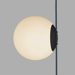 Cветильник для трека-ремня Belty, серия Orb, со светодиодом, D180*H181мм, 48V DC, 10W, RA90, 120°, 3000K, IP20, белый, акрил, Denkirs DK5553-BK