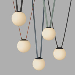 Cветильник для трека-ремня Belty, серия Orb, со светодиодом, D180*H181мм, 48V DC, 10W, RA90, 120°, 3000K, IP20, белый, акрил, Denkirs DK5553-BK