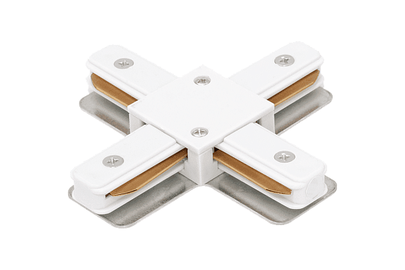 'X-Коннектор для однофазных  трековых систем, белый,CN2-WH-X - фото