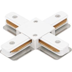 'X-Коннектор для однофазных  трековых систем, белый,CN2-WH-X 003726