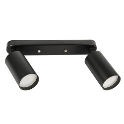 DLC-S620 GU10x2 BLACK Светильник декоративный накладной, серия Sotto, Без лампы, цоколь GU10x2шт, Металл, Черный, TM Fametto