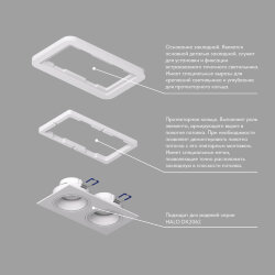 Закладная панель SCB для DK2062, ПВХ, Denkirs DK2062-SCB