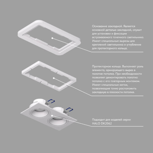 DK2062-SCB Закладная панель SCB для DK2062, ПВХ. Фото 2