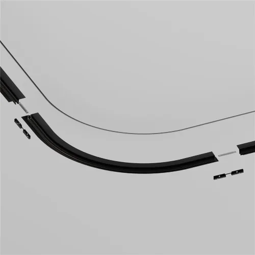 Коннектор радиусный D600 встраиваемый под ГКЛ 9,5мм Levity черный (Черный) - фото 4