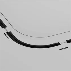 Коннектор радиусный D600 встраиваемый под ГКЛ 9,5мм Levity черный (Черный)