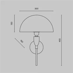 Настенный светильник (бра) Prima E14х1 60Вт (Латунь)