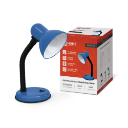 Светильник настольный под лампу на основании СНО 12С-E27 СИНИЙ (коробка) IN HOME