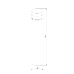 Садово-парковый светильник 1532 TECHNO LED 3000K чёрный 1532 TECHNO LED черный (072085)