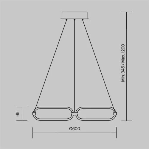 Подвесной светильник Chain 3000K 50Вт (Золото) - фото