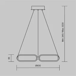Подвесной светильник Chain 3000K 50Вт (Золото)
