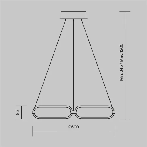 Подвесной светильник Chain 3000K 50Вт (Золото) - фото 2