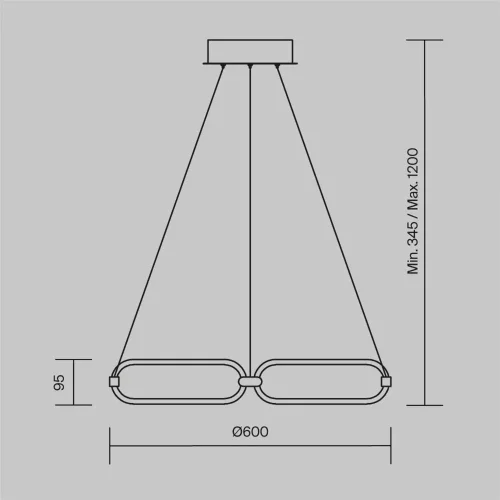 Подвесной светильник Цепь / Chain 3000К 50Вт (Золото) MOD017PL-L50MG - фото 4