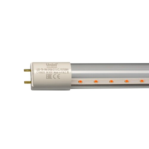 LED-T8-9W-SPSB-G13-CL PLP30WH Лампа светодиодная для растений, Форма T8, прозрачная, Спектр для рассады и цветения. - фото 3