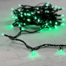 Гирлянда Нить 10м Зеленая 24В, 75 LED, Провод Черный Каучук, IP65. Фото 6.