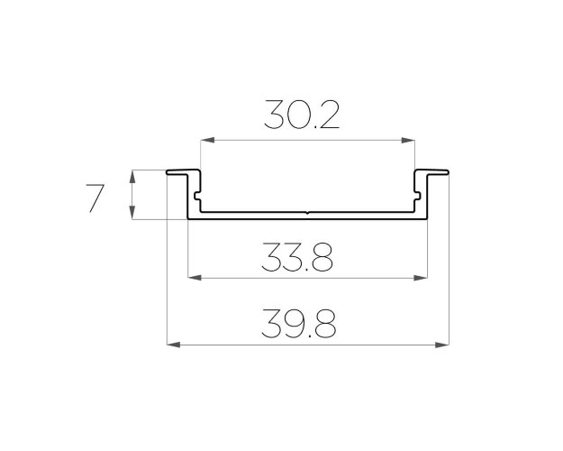 Профиль врезной алюминиевый LC-LPV-0740-2 Anod - фото 2