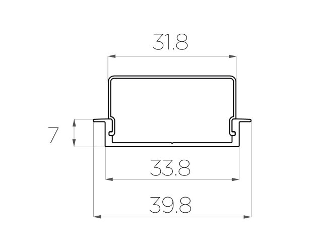 Профиль врезной алюминиевый LC-LPV-0740-2 Anod - фото 3