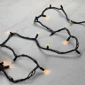 Гирлянда Нить 10м Желтая с Мерцанием Каждого Диода 220В, 75 LED, Провод Черный Каучук, IP65. Фото 3.