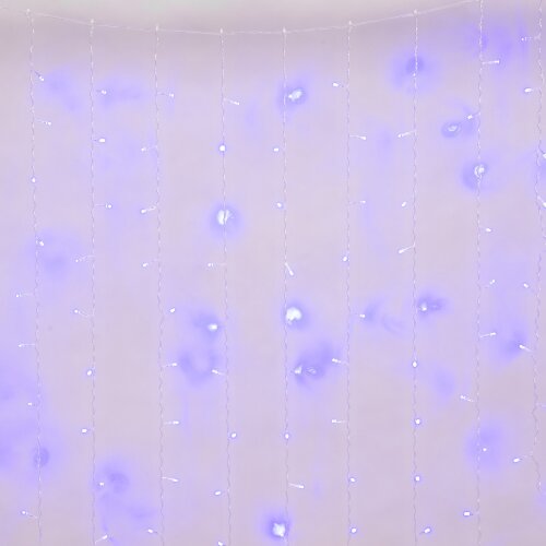 ULD-C3020-240-TTK BLUE IP44 Занавес светодиодный с эффектом мерцания, 3х2м, Соединяемый, 240 светодиодов, Синий свет, Провод прозрачный, TM Uniel - фото 3