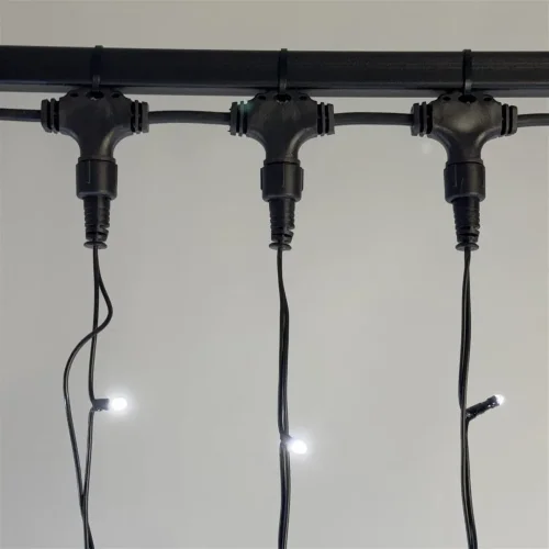 Гирлянда Занавес 2 x 3 м Белый 220В, 600 LED, Провод Черный ПВХ, IP54. Фото 2.