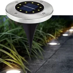 Светильник светодиодный садовый 8SMD бел. 12х12х13 на солнечн. батарее аккум. AA 500мА КОСМОС KOC_SOL105
