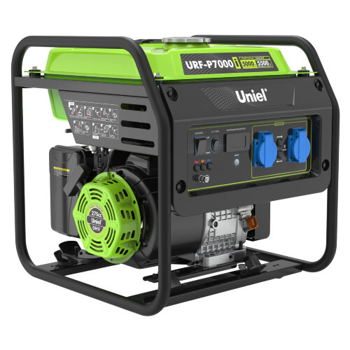 URF-P7000i Генератор бензиновый инверторный, на раме, Однофазный, Максимальная мощность 5.5кВт, Ручной стартер, TM Uniel - фото 1