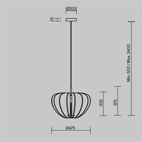 Подвесной светильник Cambio E27х1 (Черный) - фото 2