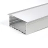 Алюминиевый профиль врезной 766 (2000x90/75x35мм с рассеивателем) - фото I