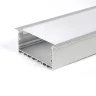 Алюминиевый профиль врезной 766 (2000x90/75x35мм с рассеивателем) - фото I
