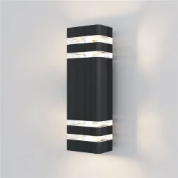 Настенный светильник (бра) Unter den Linden E27х2 60Вт IP 54 (Черный)