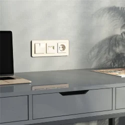 Накладка для двойной розетки Еthernet RJ-45 (айвори акрил) W1191143