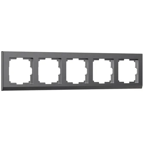 Рамка из поликарбоната на 5 постов Stark графит матовый W0051864 - фото