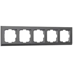 Рамка из поликарбоната на 5 постов Stark графит матовый W0051864