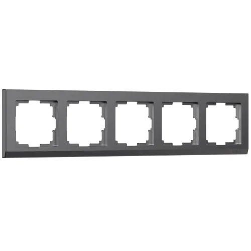 Рамка из поликарбоната на 5 постов Stark графит матовый W0051864 - фото