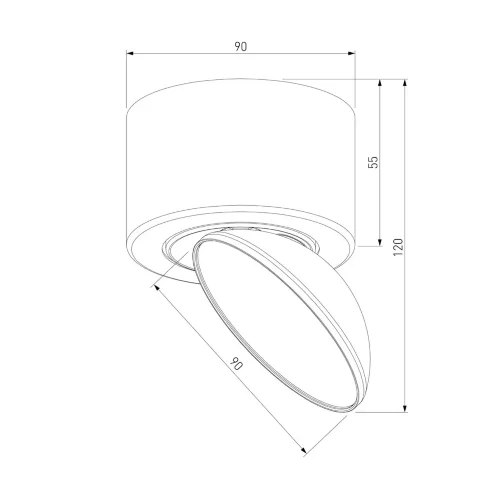 Светильник накладной поворотный светодиодный Smooth 10W 4000K белый 25053/LED - фото 5