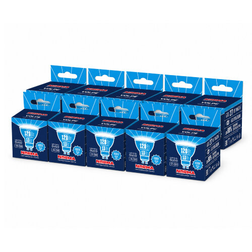 LED-JCDR-13W-4000K-GU10-NR SET10 Лампа светодиодная, Форма JCDR, матовая, Серия Norma, Белый свет 4000K, Упаковка 10 штук - фото 1