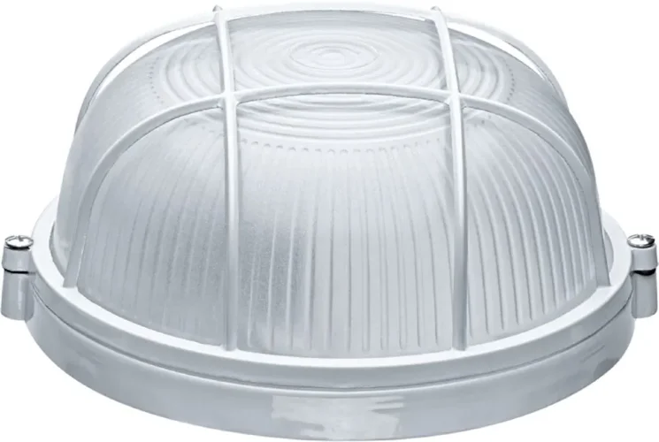 Светильник ЛОН 94 803 NBL-R2-60-E27/WH 1х60Вт E27 IP54 (аналог НПБ 1302 бел. круг с решеткой 60Вт) Navigator 94803 - фото 2