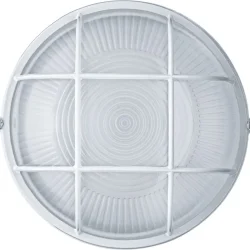 Светильник ЛОН 94 803 NBL-R2-60-E27/WH 1х60Вт E27 IP54 (аналог НПБ 1302 бел. круг с решеткой 60Вт) Navigator 94803