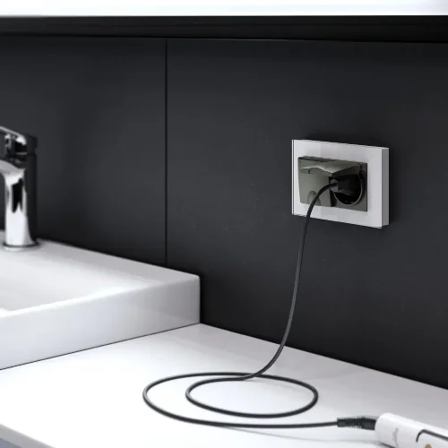 Рамка из стекла для двойной розетки Favorit белый W0081101 - фото 4