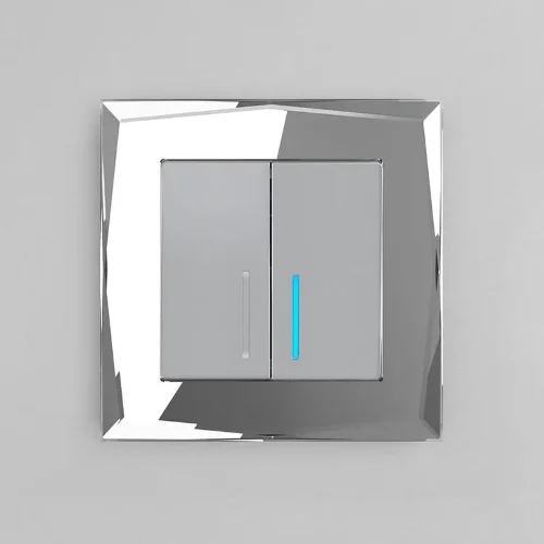 Рамка из стекла на 1 пост Diamant зеркальный W0011220 - фото 2