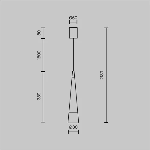Подвесной светильник Sintesi 3000К 12Вт (Хром) - фото
