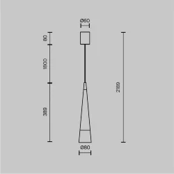 Подвесной светильник Sintesi 3000К 12Вт (Хром)