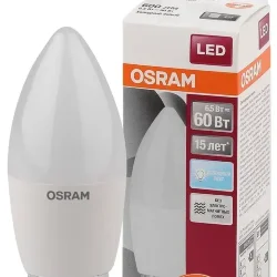 Лампа светодиодная LS 6.5W/4000K (=60W) E27 | LED Star 2Y | Свеча | - OSRAM