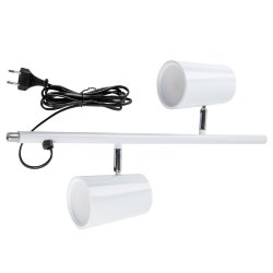 ULM-T600 2х6W-4500K-DIM WHITE Торшер напольный светодиодный, 2х6W, Сенсорный выключатель, Диммер, Белый