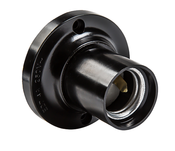 Патрон Е27 Ф П-01 Е27 карболитовый потолочный IN HOME - Фото