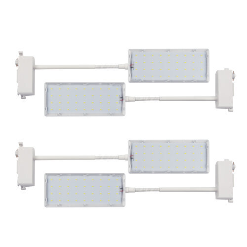 ULB-P37-12W-SPFR-K WHITE 3М SET42 Светильник-прожектор светодиодный трековый, в составе набора из 4штук, с шинопроводом 2штx50см, Сетевой шнур 3м, Спектр для фотосинтеза, Корпус белый - фото 2