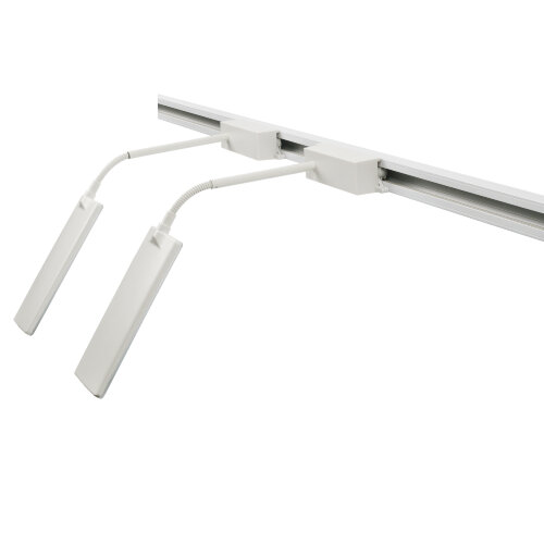 ULB-P37-12W-SPFR-K WHITE 3М SET42 Светильник-прожектор светодиодный трековый, в составе набора из 4штук, с шинопроводом 2штx50см, Сетевой шнур 3м, Спектр для фотосинтеза, Корпус белый - фото 4